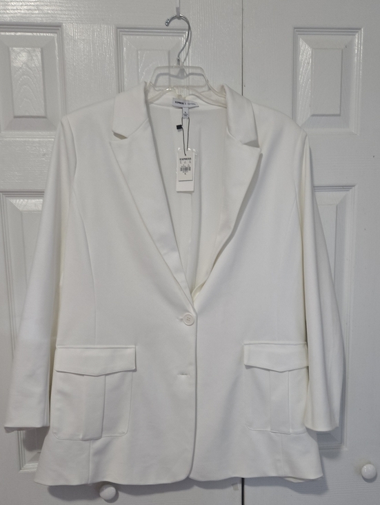 Express Jackets & Blazers - Express X Lady Gang Off White Button Notch Lapel Blazer XL New With Flaw